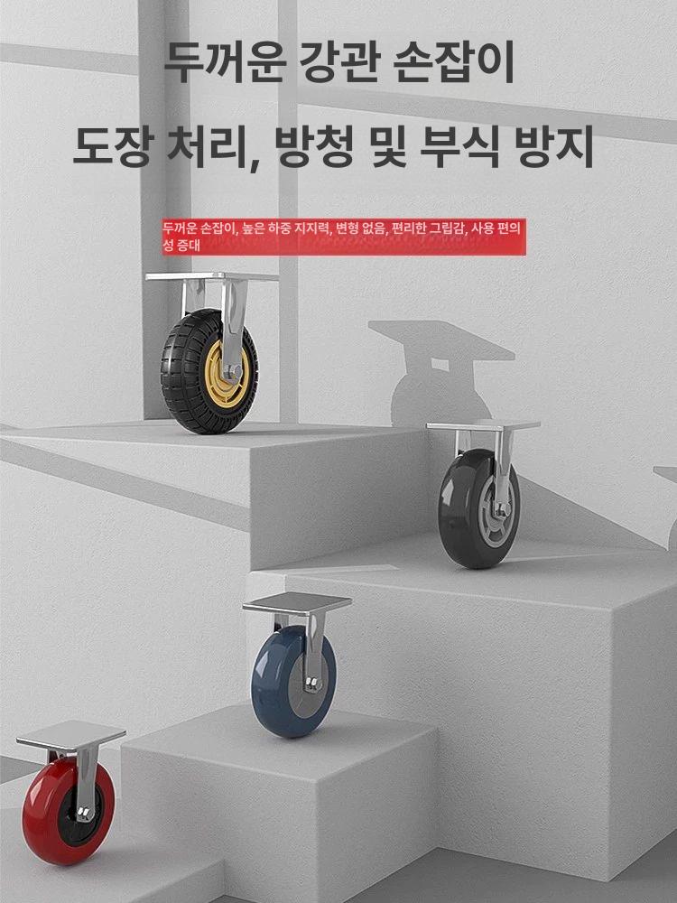 대형구르마 짐수레 대차 접이식 스텐 카트 운반 물류 끌차 다용도 택배 케이지 - 상세 이미지 3