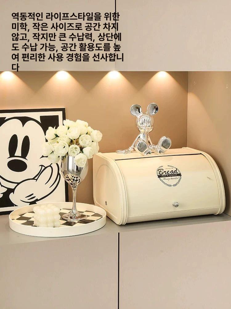 빵 보관함 대형 주방 수납 뚜껑 플립탑 슬라이드 키친 밀폐 식품 보관 용기 - 상세 이미지 3