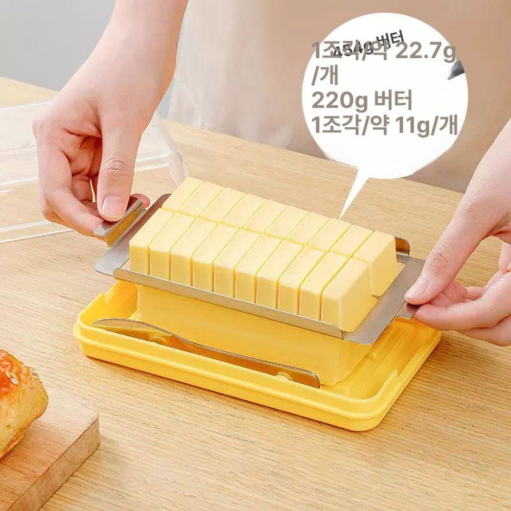 버터 소분 컷팅 스테인리스 버터슬라이스 J09 상업용 케이스 기본 단일상품 접시 단일 트럼펫 - 상품 이미지