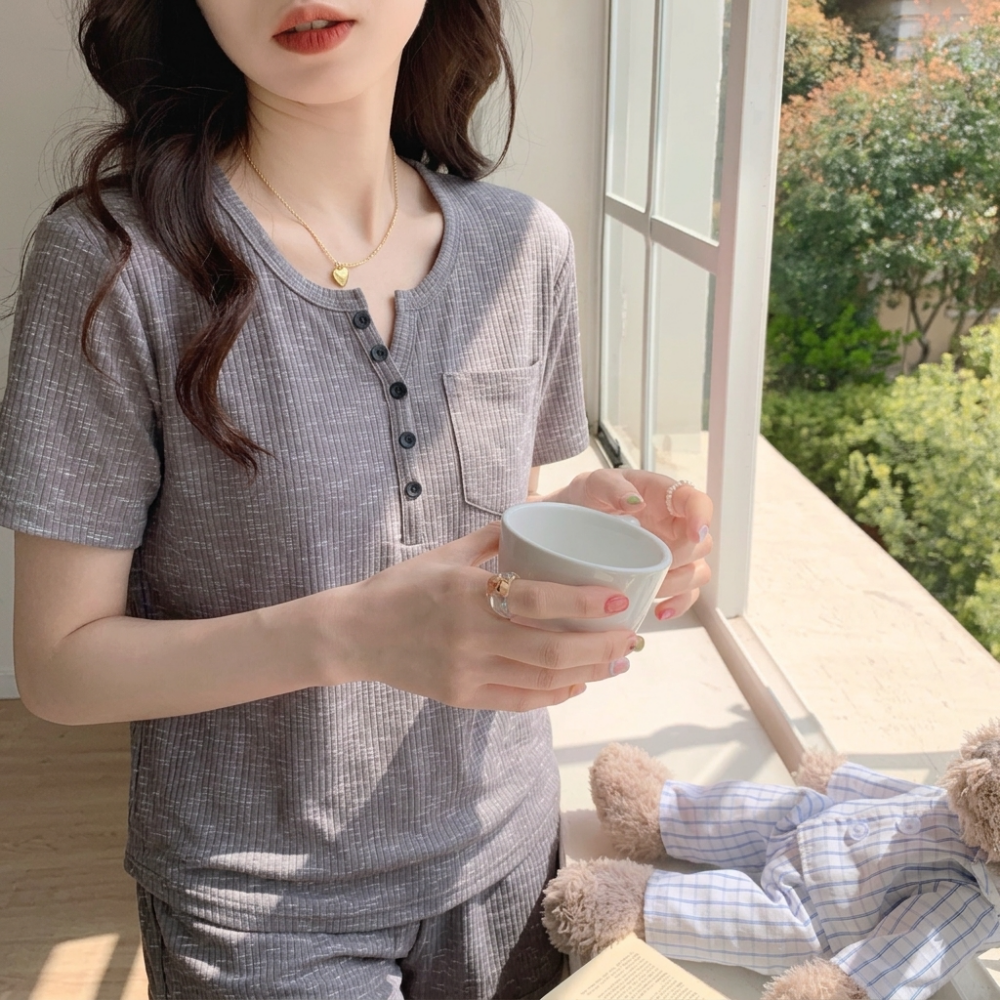 도르모 캡내장 여름 반팔잠옷 데일리 파자마세트 이미지 7
