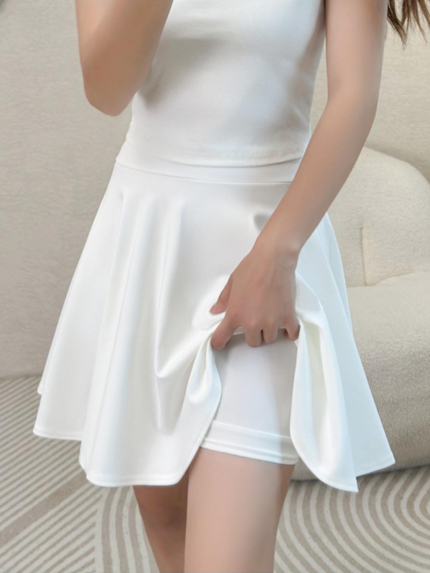 라인댄스복 스커트 재즈댄스의상 치마 살사 짧은 하의 여성 플레어 - 상세 이미지 5