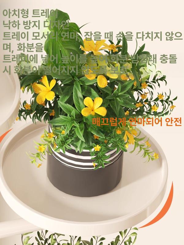 이동식 화분진열대 다단 화이트 스탠드 계단식 플랜트 꽃집 받침대 화분정리대 - 상세 이미지 3