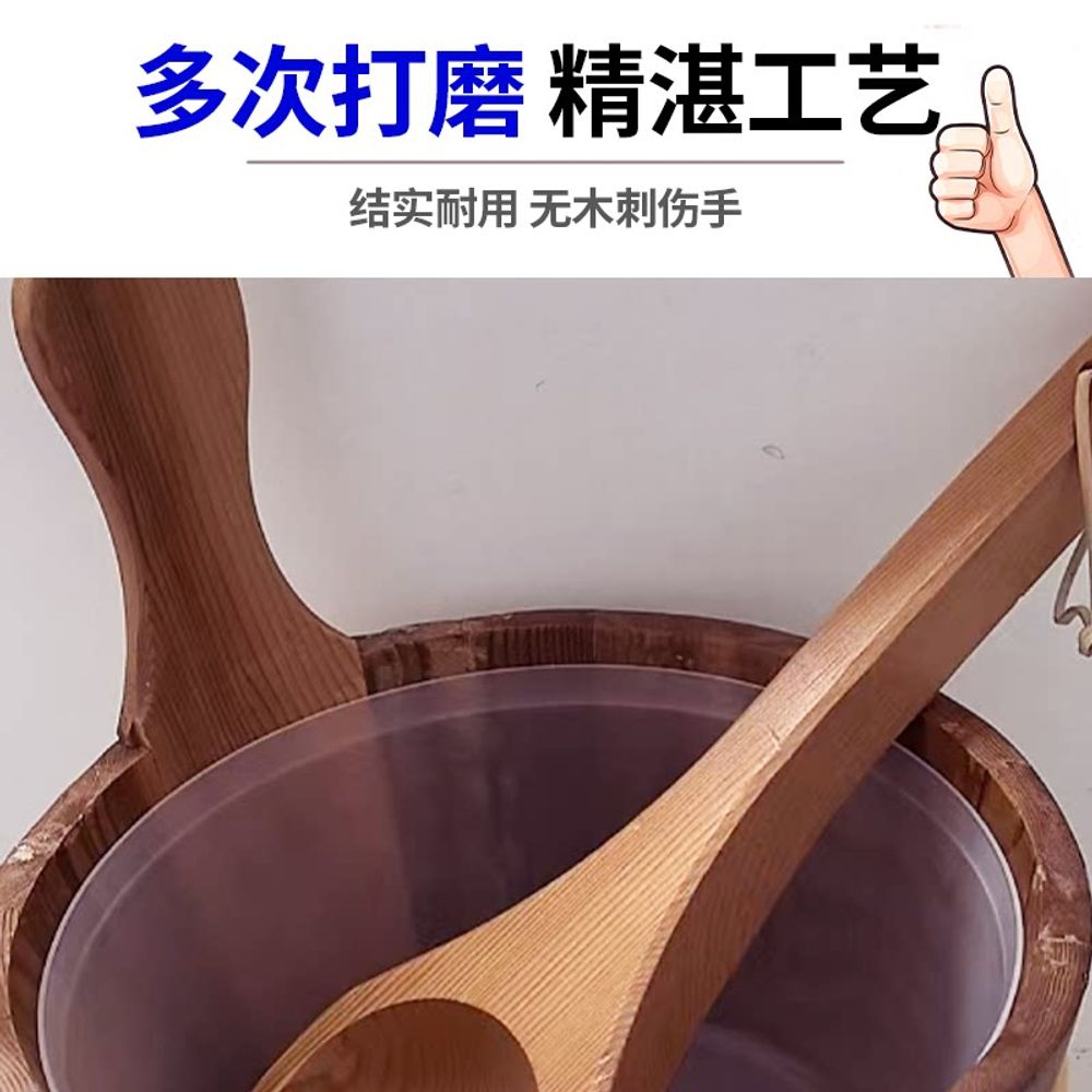 온천 편백목욕바가지 목욕용품 물통 바가지세트 노천 일본식 욕조 욕실용 찜질방 - 상세 이미지 4