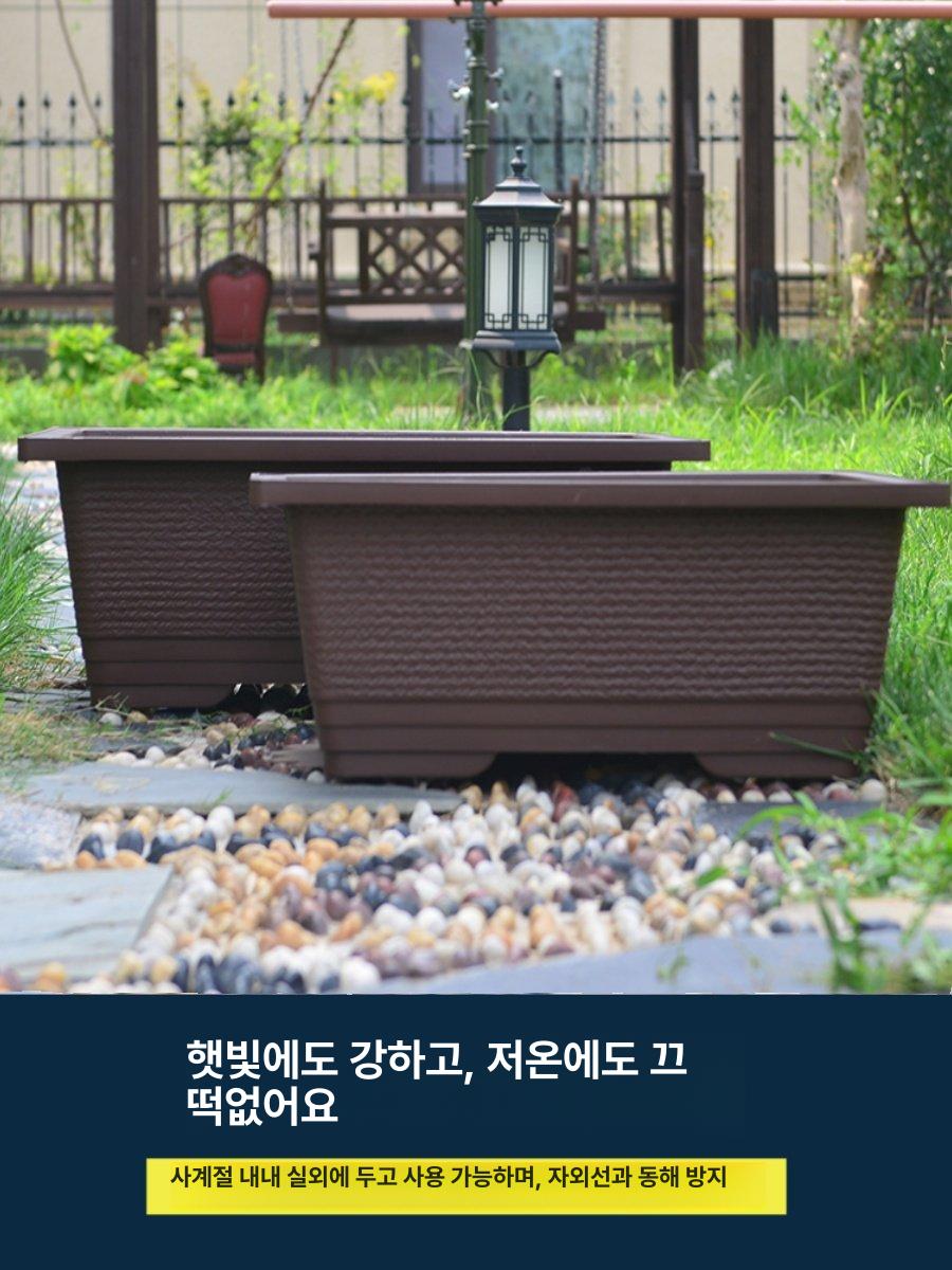 야외용 대형 분재화분 인쇄 플라스틱 가드닝 다육 도자기 빈티지 묘목 구멍 있는 옹기 - 상세 이미지 4