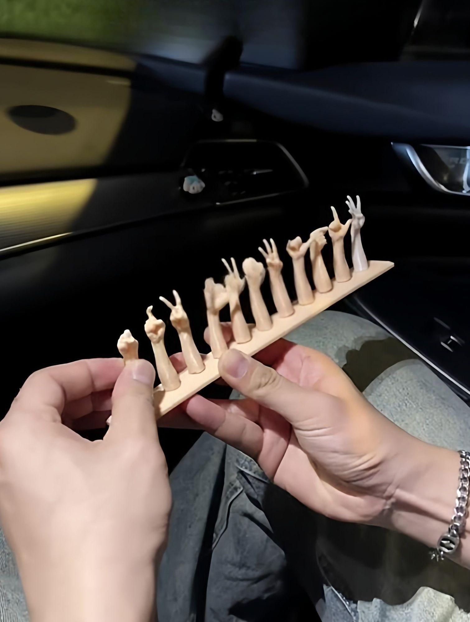 차량용 손가락 모양 주차번호 표시기 대시보드 임시 전화번호 스티커 제스처 표지판 - 상세 이미지 2