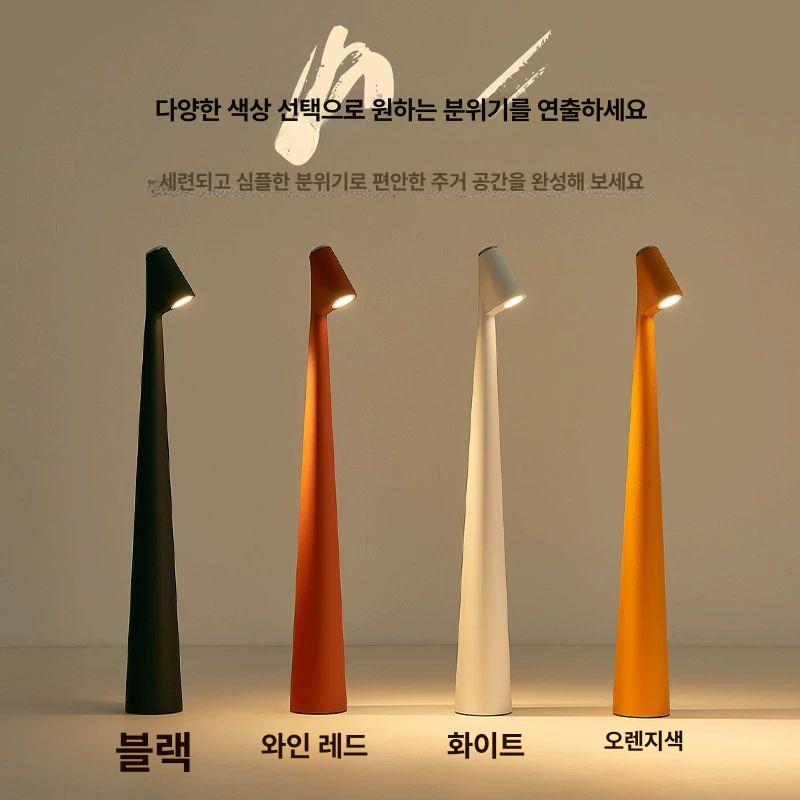 충전식 테이블 램프 조명 책상 색 스탠드 미니 사금 장식 무선 터치스위치 버섯등 북유럽 - 상세 이미지 3