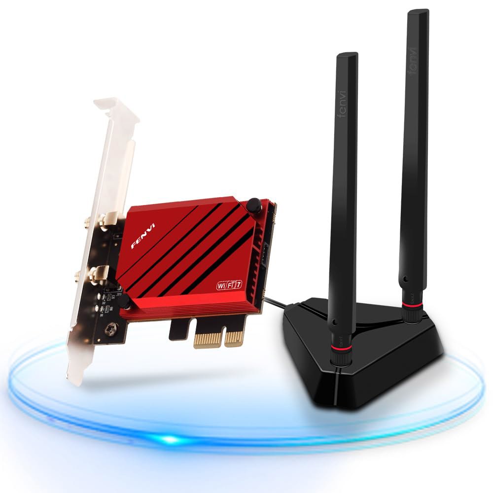 FENVi BE8800pro Wi-Fi 7 PCIe 카드, 인텔 데스크톱용 어댑터, 않음, 게이밍 트라이밴드 802.11be 윈도우 AMD 칩이 호환되지 마더보드와 11/10 있는 - 상품 이미지