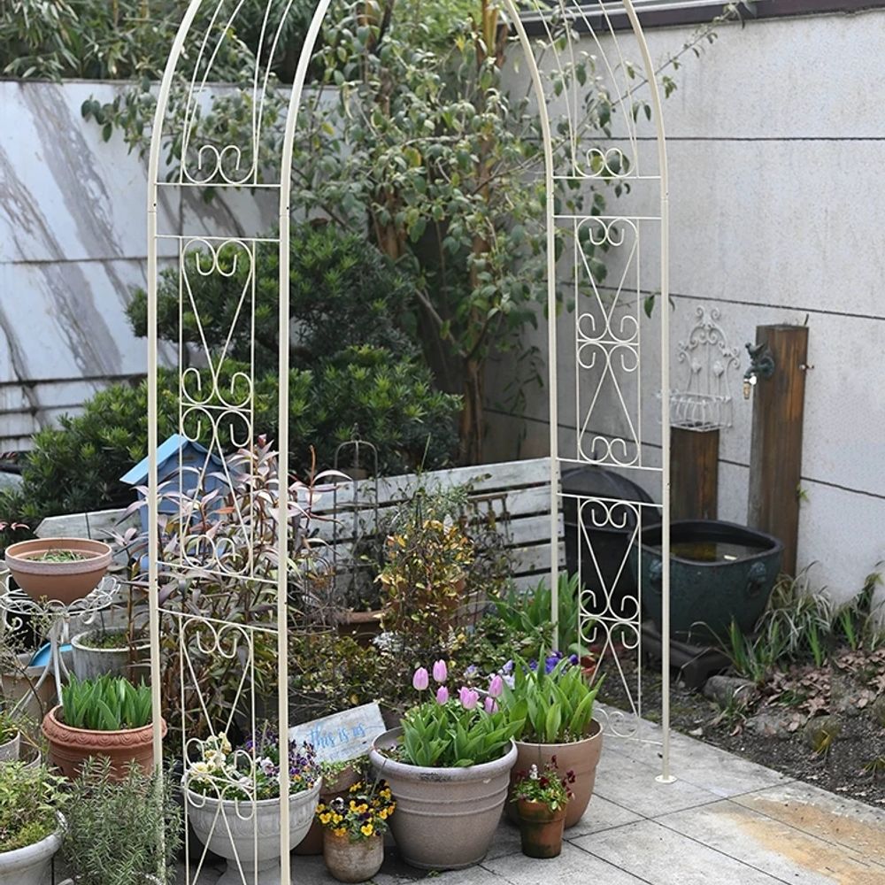 화분 지지대 프레임 장미넝쿨 포도 울타리 덩쿨 높이 넝쿨식물 야외 빈티지 터널 화초 - 상세 이미지 2