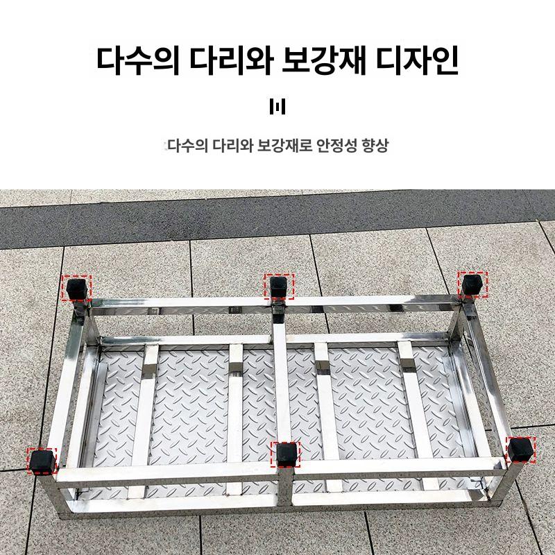 접이식 작업 사다리 계단형 스테인레스 미끄럼방지 안전 발판 높이조절 - 상세 이미지 3