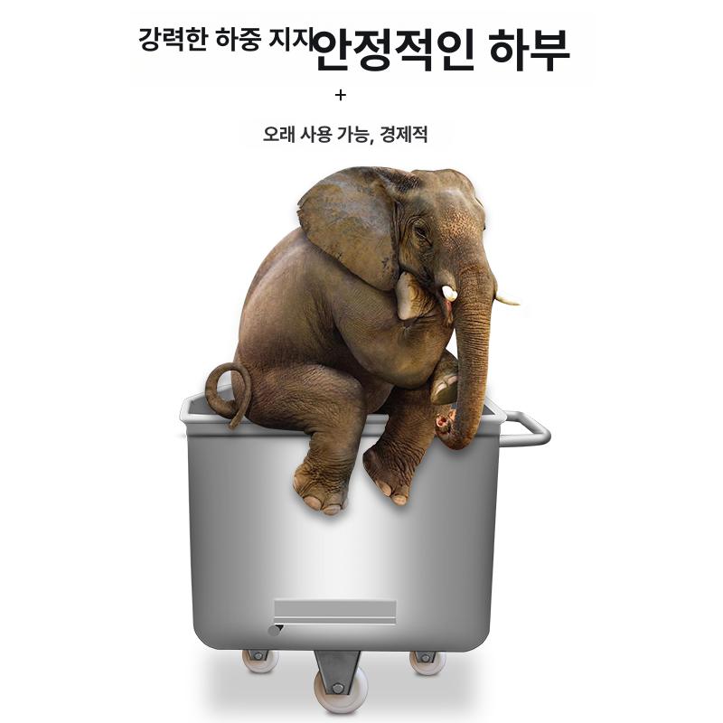 스테인리스 수납 바구니 손수레 다목적 바퀴 보관함 정리 트롤리 카트 - 상세 이미지 5