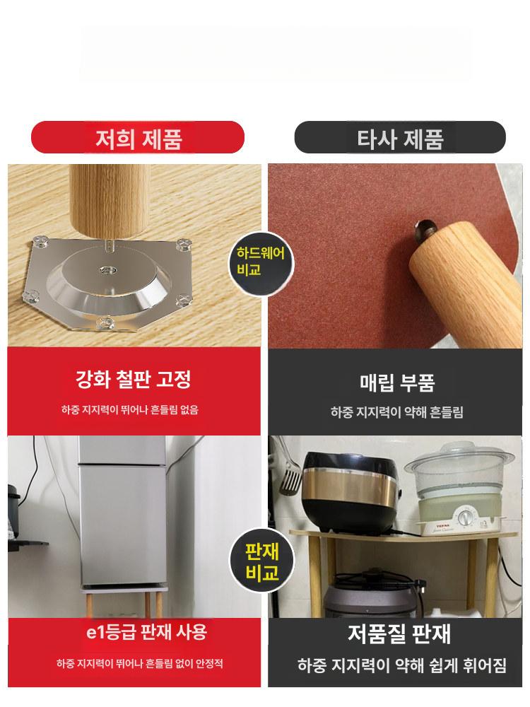 사각 테이블 미니 코너 소파 커피 원목 협탁 인테리어 사이드 침대 이동식 - 상세 이미지 2