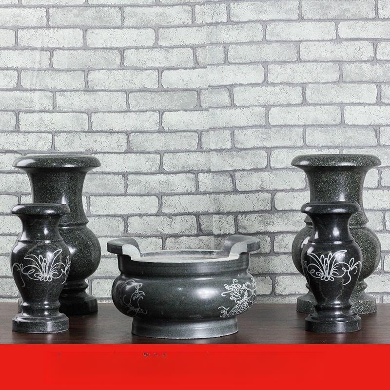 대리석 묘지화병 납골당 수목장 구멍 높이 상석 한쌍 촛대 고급 산소돌화병 항아리 - 상세 이미지 3