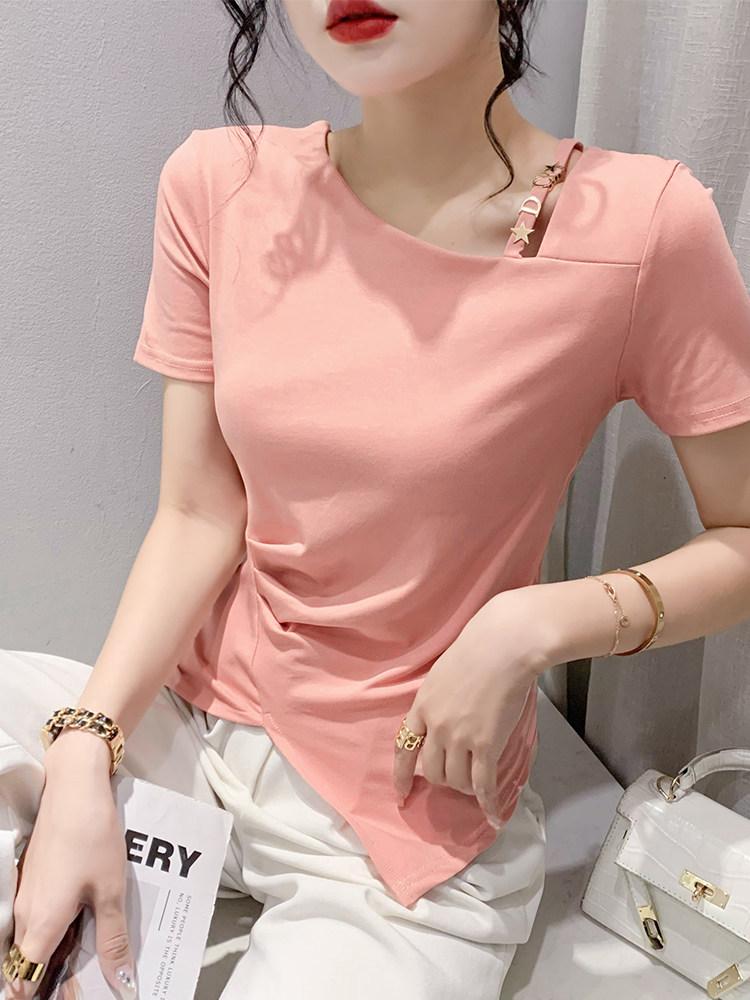 라인 라틴 댄스복 여름 댄스스포츠 줌바복 사교 방송 모던 왈츠 티셔츠 탑 의상 공연복 - 상세 이미지 2