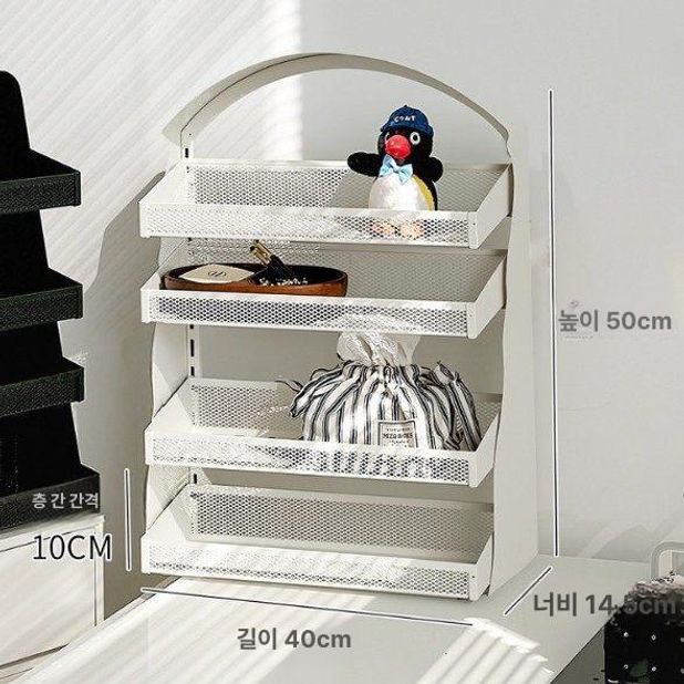 탁상 진열대 선반 마트 pc방 편의점 간식 미니 소형 방 랙 철제 카운터 정리대 팬트리 - 상세 이미지 4