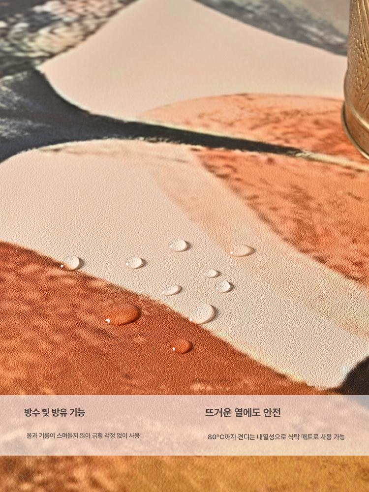 대형 방수식탁보 복고풍 식탁커버 덮개 식탁매트 테이블커버 비닐 깔개 - 상세 이미지 5
