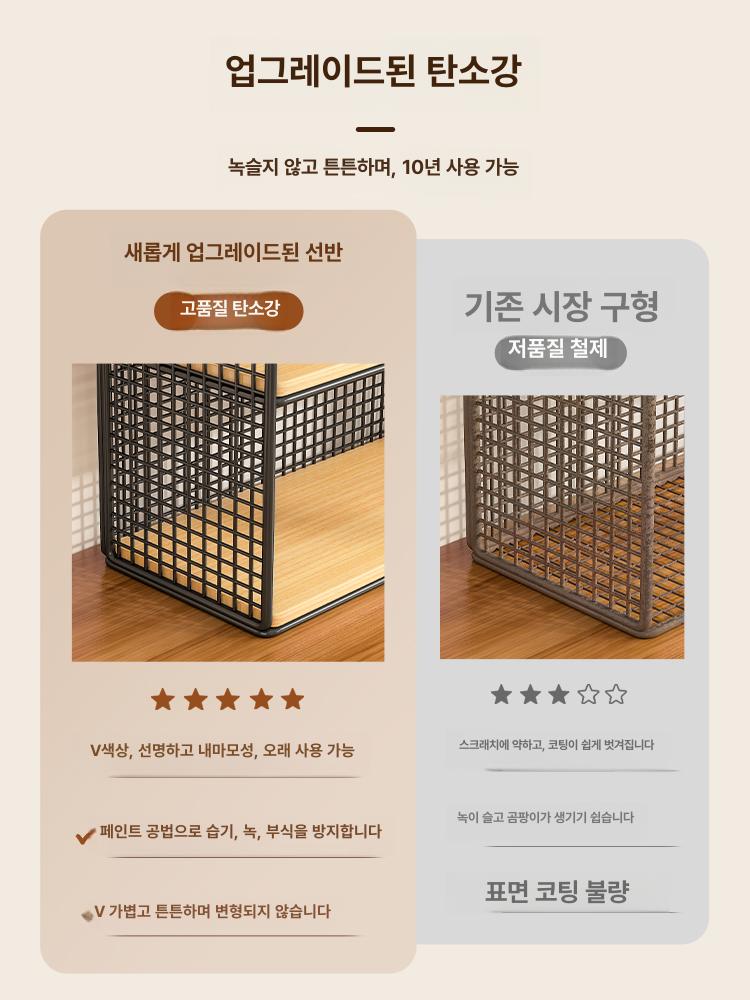 3단 컵선반 주방 식기 정리대 머그컵 수납 보관함 컵걸이 잔 진열 랙 - 상세 이미지 5