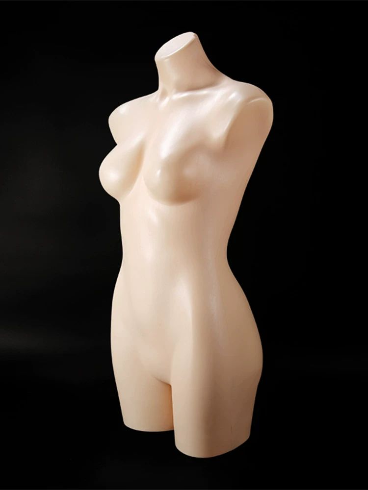 상반신 마네킹 속옷 전시용 여성 디스플레이 모델 토르소 연살색 흰색 - 상품 이미지