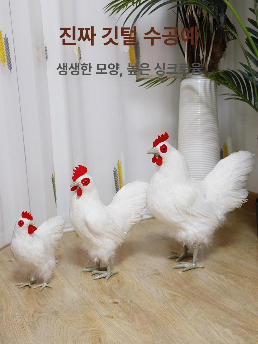 모형 닭조형물 인조 야외 포토존 수탉 정원 베란다 풍수 닭장식 조경 조각 데코 인형 - 상세 이미지 3