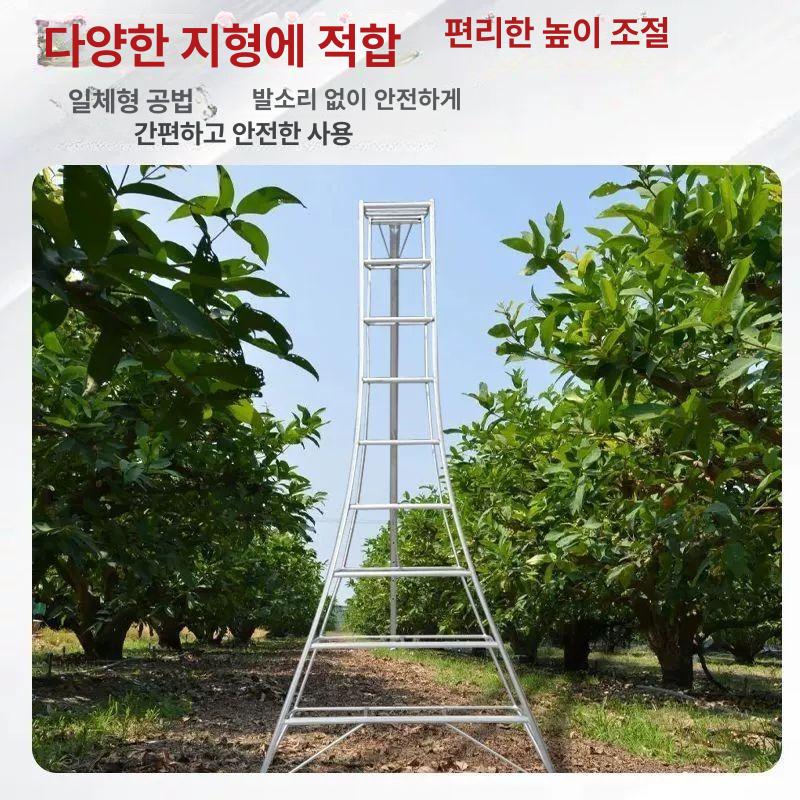 알루미늄 삼발이 과수사다리 접이식 농업용 정원 조경 높이조절 가벼운 안전사다리 - 상세 이미지 3