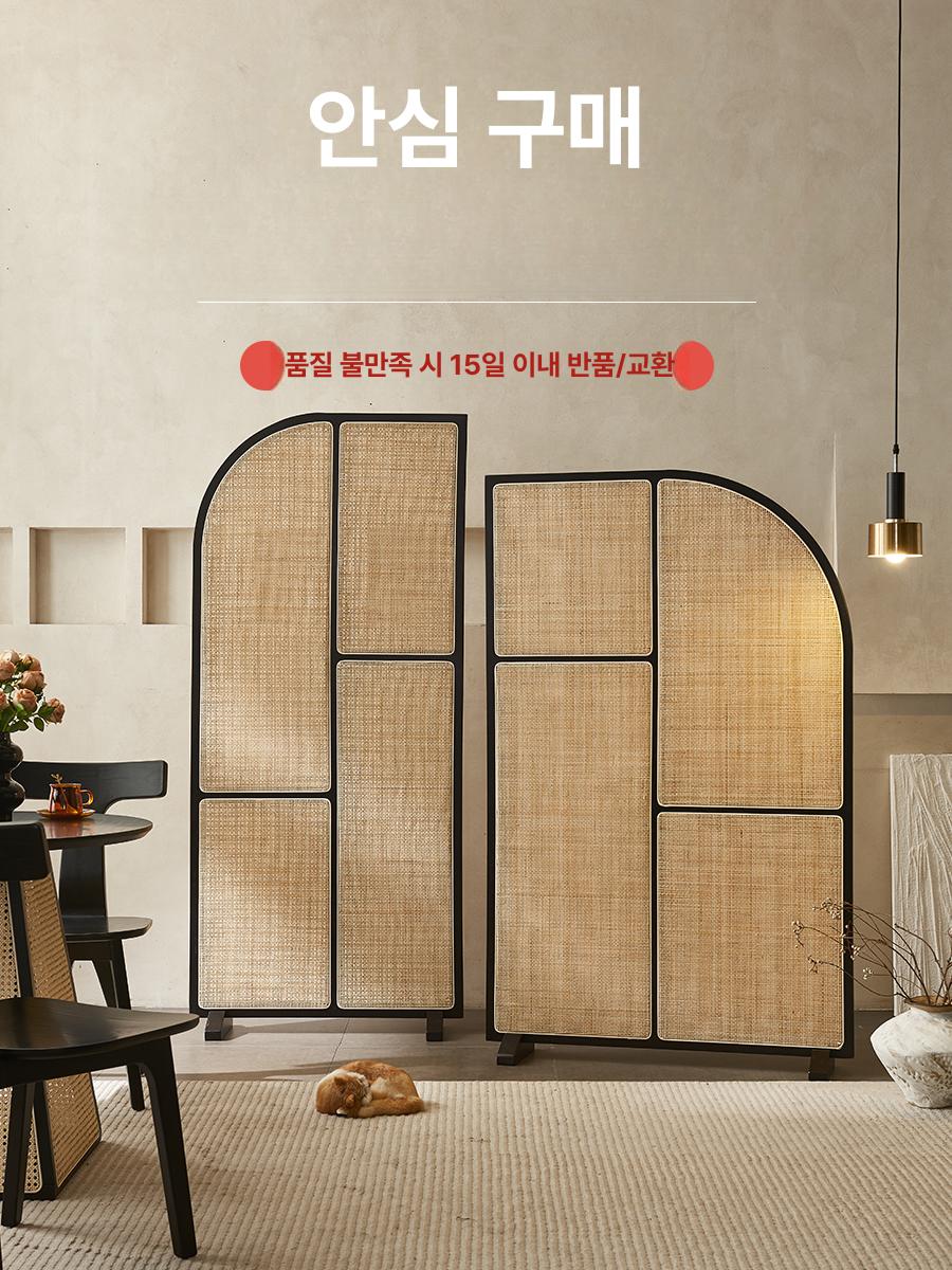 라탄 파티션 스크린 거실 베란다 칸막이 고급형 완성품 설치 - 상세 이미지 3