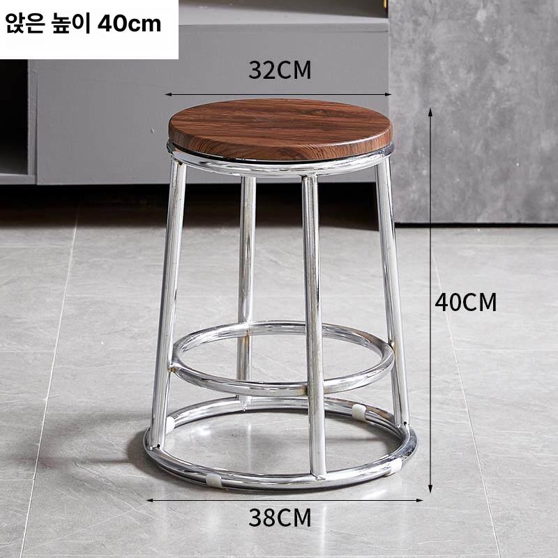 철제 계산대 의자 높이조절 네일샵 포차 홈바 간이 스툴 업소용 - 상세 이미지 4