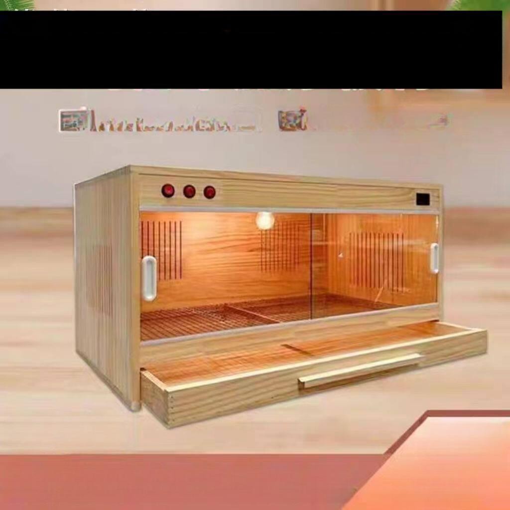육지거북이 사육장 집 쉼터 원목 달팽이 하우스 온실 케이지 소동물 파충류 온도 대형 - 상세 이미지 4