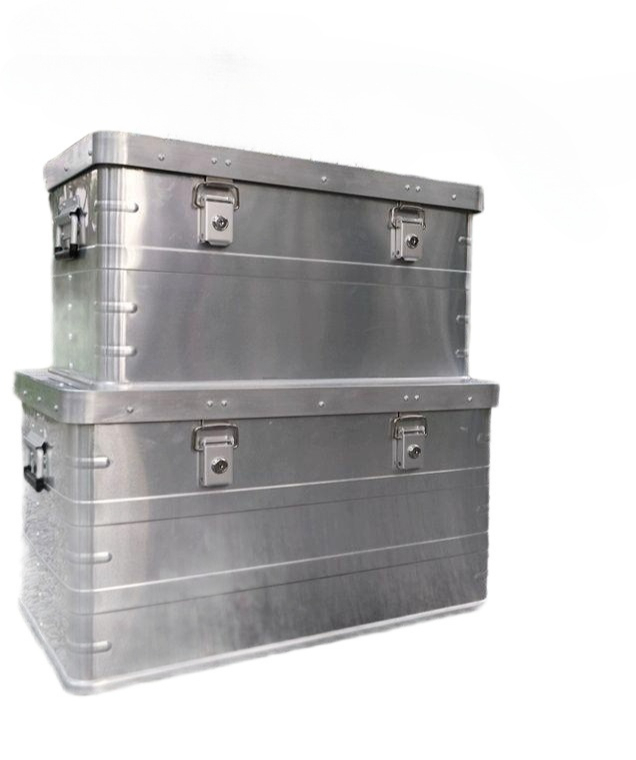 알루미늄 트렁크 대형 중형 초경량 야외용 코팅 캠핑용 주물 피크닉 사각 아이언 수납 - 상품 이미지