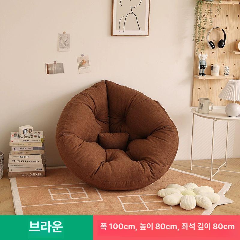 좌식소파 대형쿠션 방석의자 포근함 거실침대 편안한등받이 휴식가구 블루 - 상세 이미지 5