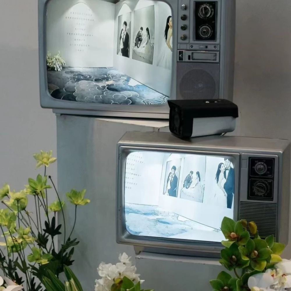 카페 옛날tv 촬영소품 장식 포토존 감성 아날로그 빈티지소품 레트로티비 복고풍 - 상세 이미지 2
