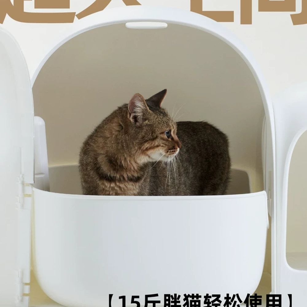 대형 화장실 방지 모래 배변 냄새차단 하우스형 극광백 사막화 빅 모스그린 후드 - 상세 이미지 2