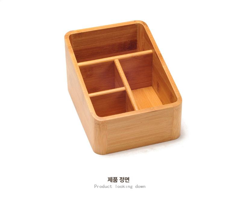 우드 리모컨정리함 리모콘 탁상용 거치대 소품 박스 탁상형 거실 리모컨꽂이 수납함 - 상세 이미지 5