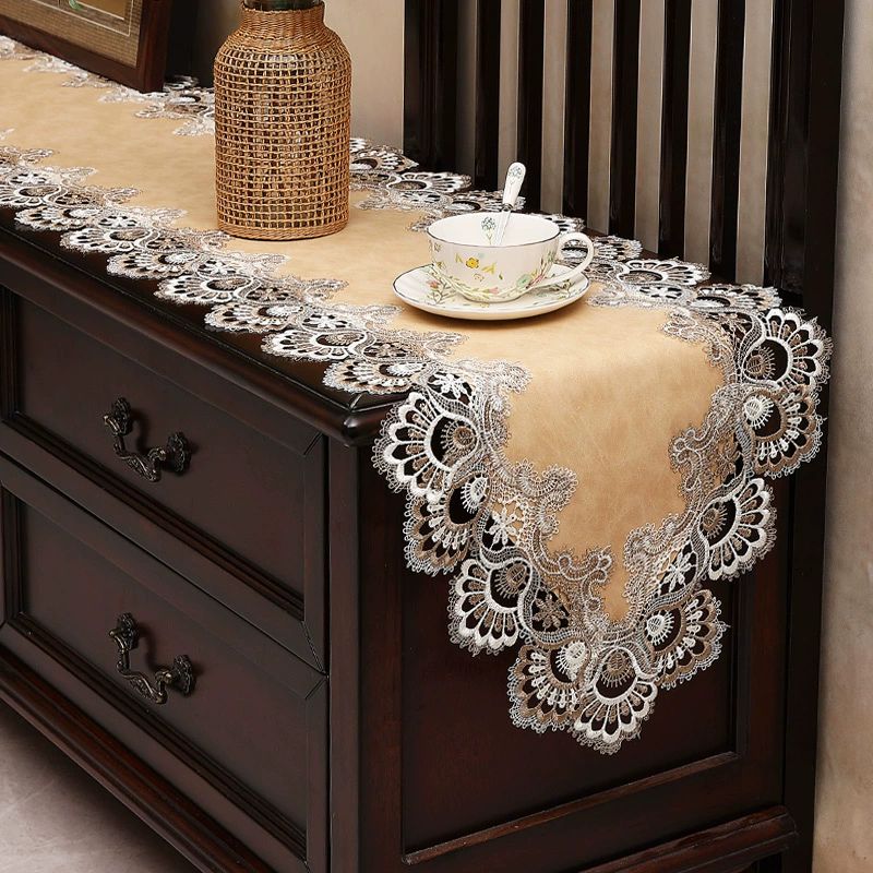 손뜨개 레이스 식탁보 협탁 커버 감성 플라워 패턴 수공예 뜨개바늘 키트 - 상세 이미지 5