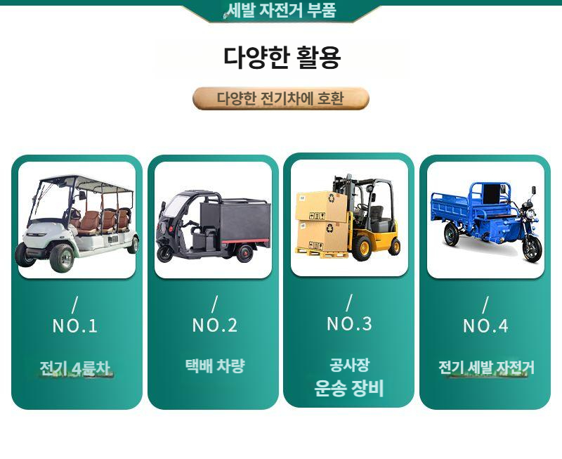 브러시리스 모터 전기모터 제어 조절기 속도 전동 삼륜차 드라이브 - 상세 이미지 5