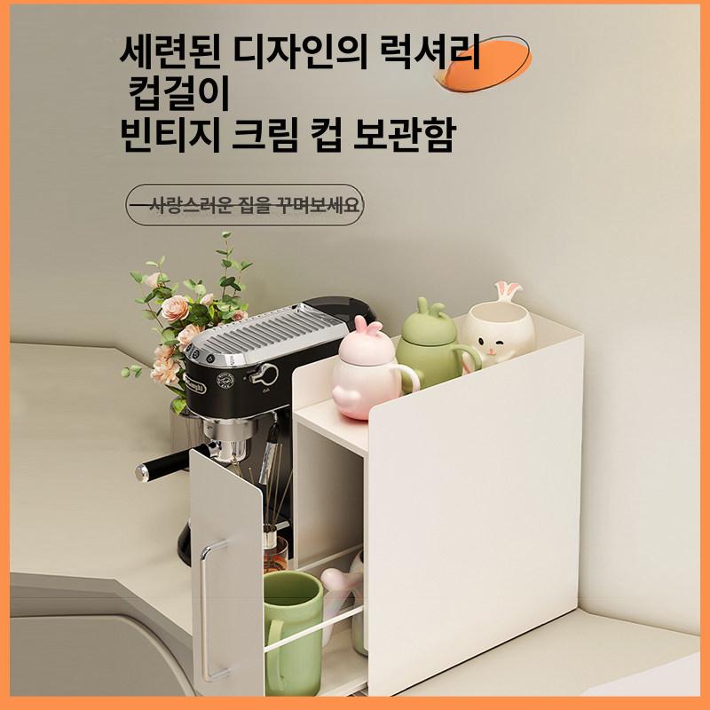 수납장 주방수납함 철제수납함 그릇장 접시정리대 슬라이드 다용도 양념통선반 - 상세 이미지 2