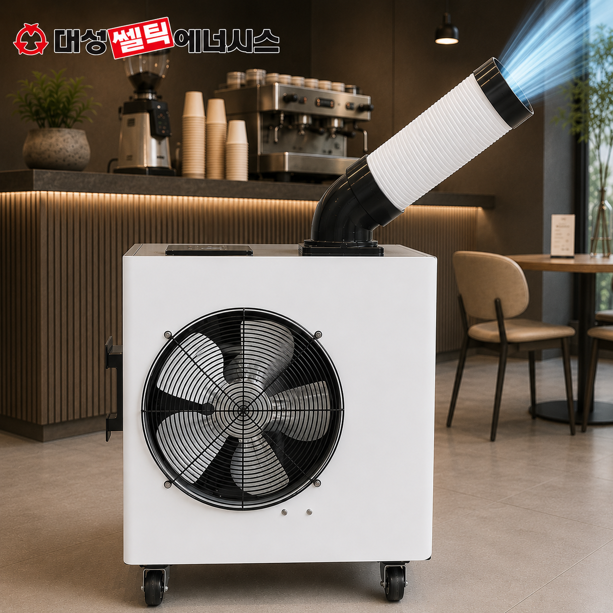 대성쎌틱 산업용 이동식 에어컨 업소용 코끼리 실외기없는 업소용 미니 소형 이동형 캠핑 1구 - 상세 이미지 5