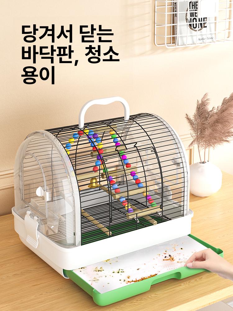 케이지 이동장 투명 외출용 앵무새 새 새장 가방 고양이 기내용 백팩 대형 반려동물 - 상세 이미지 5