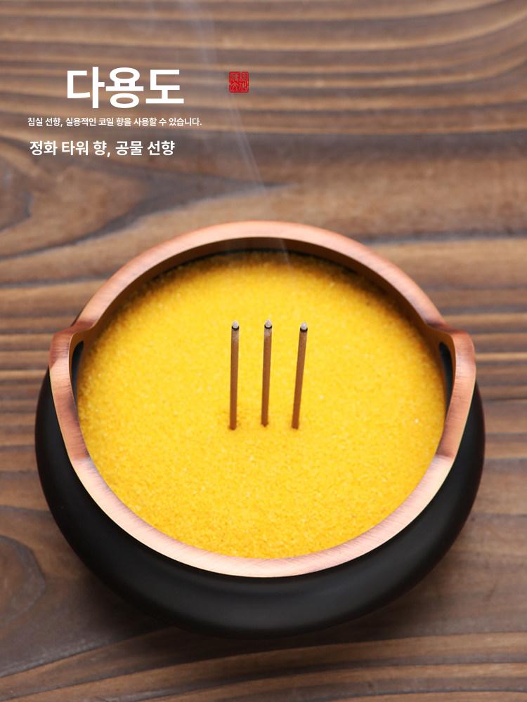 황동 단향로 순동 사찰 연꽃 차례 촛대 명상 향도 꽂이 제사용품 전통 향전 홀더 놋쇠 - 상세 이미지 4