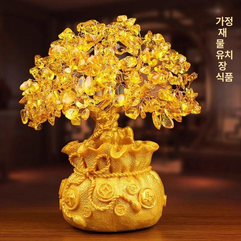 황금나무 장식오브제 풍수소품 재물운 복을부르는 집들이선물 거실장식 대형소품 - 상세 이미지 5