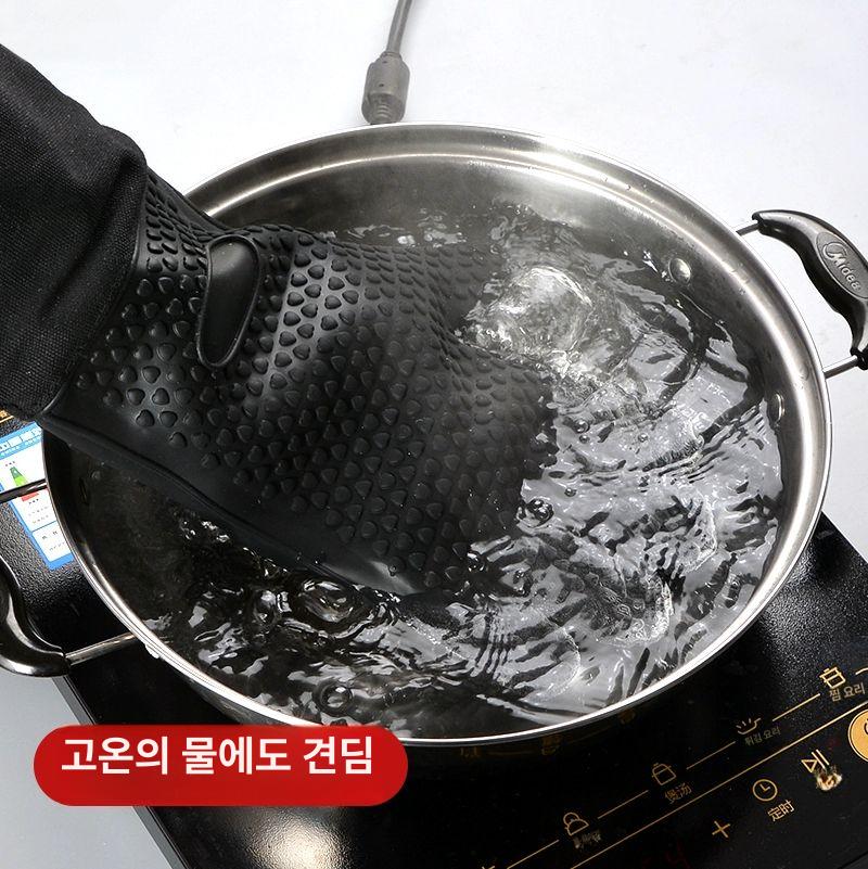 긴 오븐장갑 단열 열차단 홈베이킹 주방용 전자렌지 실리콘주방장갑 방열장갑 - 상세 이미지 4