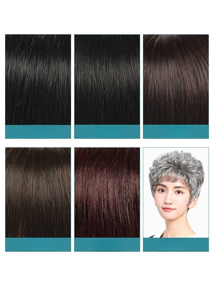 할머니 통가발 분장 배우 헤어스타일 중년가발 백발 시니어 공연 방송용 - 상세 이미지 5