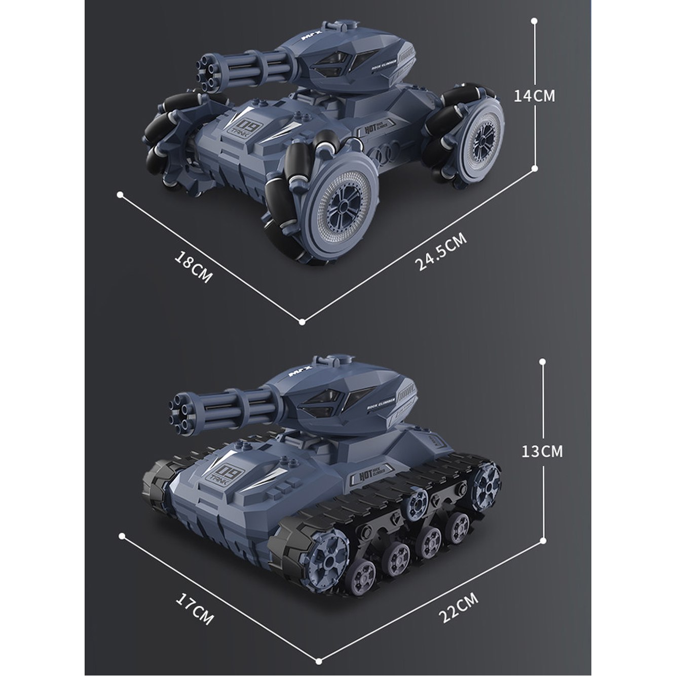 RC 탱크 무선 리모콘 전차 RC탱크 대형 조종 조정 검사 발사 내시경 배틀 무선조종전차 - 상세 이미지 2