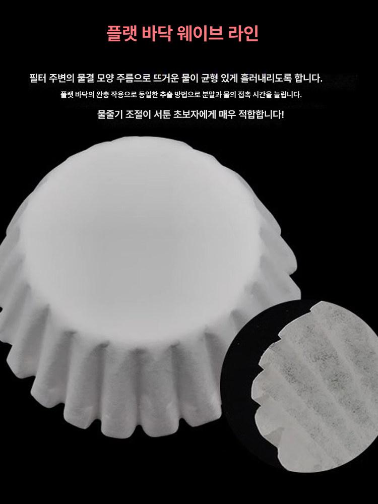 드립커피 필터 여과지 무표백 대형 사이즈 천연종이 업소용 카페용품 이미지 6