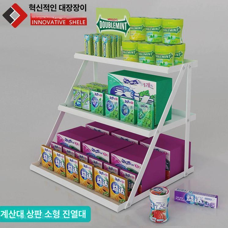 약국 진열대 소형 미니 판매 카운터 철제 선반 랙 상품 진열용 디스플레이 가구 - 상세 이미지 2