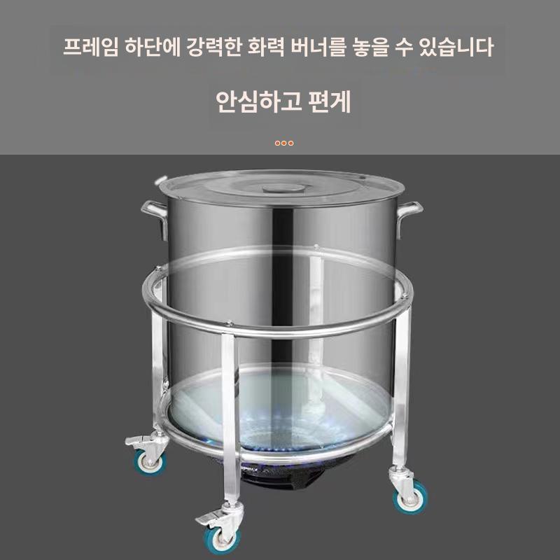 스텐 튀김운반카 대차 배식카트 소쿠리 식당 업소용 단체급식 이동 - 상세 이미지 4