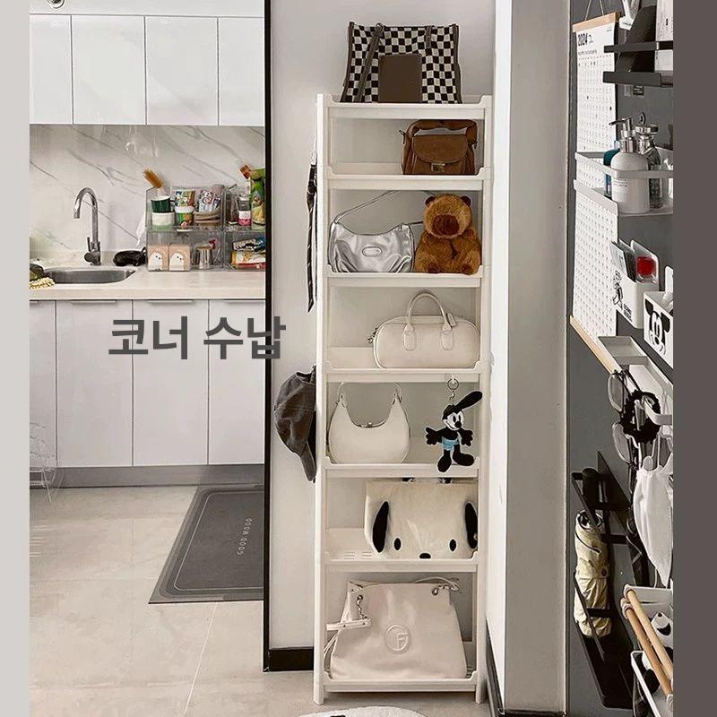 문뒤수납장 폭좁은 슬림 서랍장 다용도 얇은 틈새 폭 활용 가방 캐비닛 미니 - 상세 이미지 2