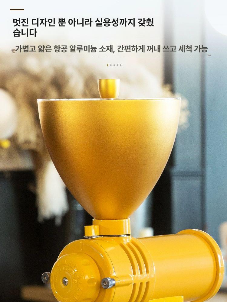 수동 원두 분쇄기 저속 핸드밀 분갈이 가정용 스테인리스 그라인더 커피 - 상세 이미지 4