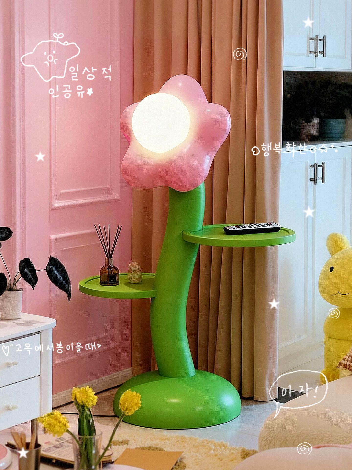 꽃 테이블 스탠드 수유등 침대 옆 무드 조명 장미 LED 램프 인테리어 장식 - 상세 이미지 2