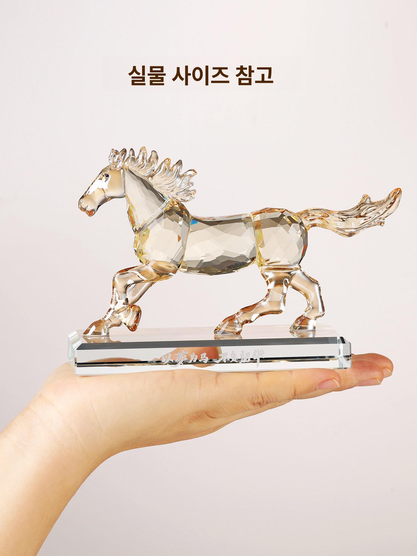 풍수지리 크리스탈 재운마 말소품 말장식품 개업 탁상 말 사무실 - 상세 이미지 5