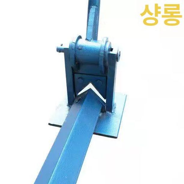 수동 앵글 절단기 절삭기 파란색 종이각대 하늘색 커팅기 유압 철근 절삭 - 상세 이미지 4