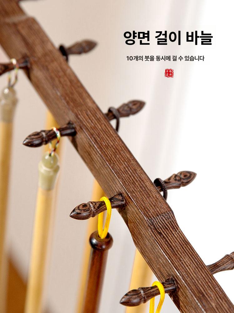 붓걸이대 서예 스탠드 붓 도구 작업실 민화 거치대 보관 붓꽂이 펜꽂이 동양화 - 상세 이미지 3